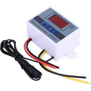 Oumefar Temperature Controller, XH-W3001 DC 110V-220V 1500W 10A Digital Temperature Controller Thermostat Switch with Waterproof Sensor Probe Electronic Thermostat