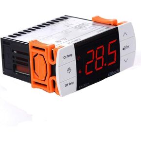 Elitech EK-3021 وحدة تحكم في درجة الحرارة لوحة قابلة للمس ترموستات مع جهاز استشعار للولايات المتحدة الأمريكية وكندا 110 فولت رمادي in Kuwait