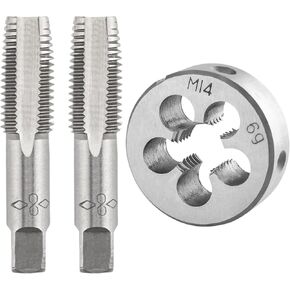 M16 x 1.5 Tap and Die Set, Metric Tap and Round Die Right Hand Fits for Screw Bolt Thread Repair and Tapping DIY Tool