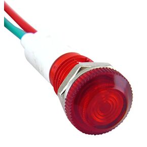 Yuco YC-9WRT-23R-24-10 LED 9mm Miniature Indicator Pilot Light 24V AC/DC, Red