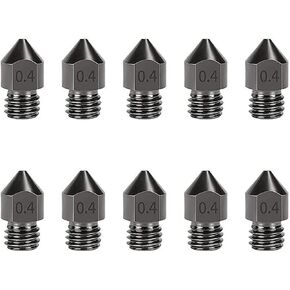 DIANN 10pcs MK8 Nozzles Hardened Steel MK8 Nozzle with High Temperature Resistance for CR-10/ Ender 3/5, Ender 3/ V2 Ender3 pro
