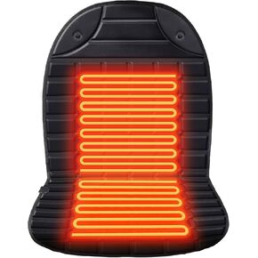 Aimery Heated Seat Covers 1 Minute Fast Heating 2 Heat Levels Seat Warmer UL Listed Black
