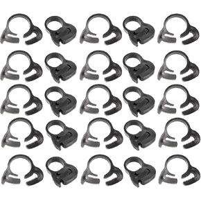 30PCS 1/2 Inch Plastic Hose Clamps, Heavy Duty Double Snap Grip Nylon Hose Clamps (12.3-14mm)
