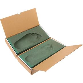 Mobestech Box DIY Footprint Foam Mold Footprint Mold Kit Foot Impression Foam Mold Foot Casting Kit Foam Foot Mold Casting Kit Stamping Foam Footprint Casting Kit Kits Foot Model Carton 3D