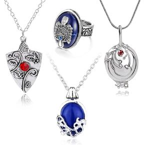 4 قطع مجوهرات مصاص الدماء للمشي النهاري كاثرين الياقوت فيرفين المنجد بوني قلادة ضوء النهار المشي سيجنيت ديمون الدائري التأثيري للمعجبين in Kuwait