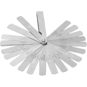 Gap Gauge 26 Blade High Precision Stainless Steel Stopper Gauge 0.04 to 0.63 MM Gap Measuring Tool Straight Stopper Gauge for Measuring Gap Dimensions