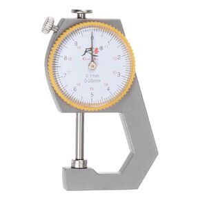 HARFINGTON Dial Thickness Gauge 0-20mm | 0.01mm Mechanical Thickness Tester Gauge Flat Head for Measure Leather, Paper, Sheet Metal