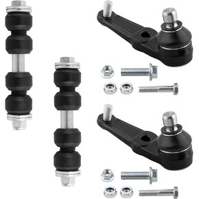 4Pcs Suspension Kit Front Lower Ball Joints + Stabilizer Bar Sway Bar End Links Set Fit For Ford Escort 1997-1999 2000 2001 2002 2003, For Mercury Tracer 1997 1998 1999 Replace# K7305 K8773