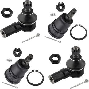 2x Front Lower Ball Joints + 2x Front Outer Tie Rod End Link Suspension Kit Set Fit For Honda CR-V 2002 2003 2004 2005 2006 Replace# K80223 ES3581