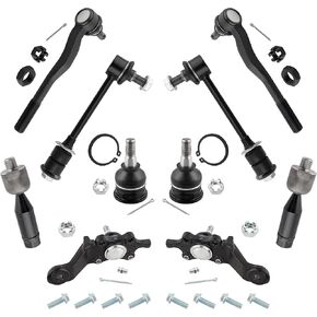 10Pcs Suspension Kit Front Inner Outer Tie Rod Ends + Lower Upper Ball Joints + Front Stabilizer Sway Bar Fit For Toyota 4Runner 1996-2002 EV433 ES3547 ES3548 K90262 K90263 K90681 K90255
