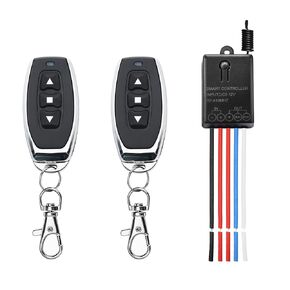 DC5V-12V 20A Relay, DC Wireless Remote Switch, Forward and Reverse 12V Remote Switch for Curtains, Door Bars, Cars, Boats, Motors.(DC 2Way XLJ)