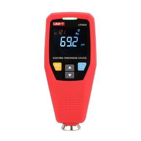 UNI-T UT343A Coating Thickness Gauge Digital Paint Meter Automotive Coating Paint Thickness Tester Car Painting Depth Gauge, um/mil, 0~1750um F/NF Detection, Resolution 0.01mils, EBTN Display