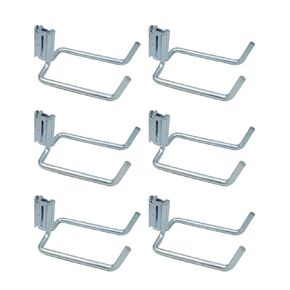 SNAP-LOC Multi-Purpose J-Hook Dual 8" Hanger 6-Pack, Logistic Tie-Down for Pickups, Trucks, Trailers