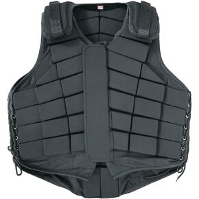 HILASON Adult Safety Equestrian Eventing Protective Protection Vest Black | Horse Riding Protective Vest | Unisex Vest