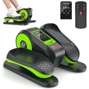 ANCHEER Under Desk Elliptical, Electric Leg Exerciser While Sitting for Seniors, Fully Assembled Motorized Ellipse Leg Exerciser Seated Elliptical Machine with 12 Adjustable Speeds