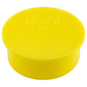 Caplugs 99190996 Plug for Threaded Connectors, Plastic, to Plug Nominal Thread Size 1-3/4-18", EP-28, Yellow (Pack of 200)
