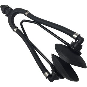 Baosity Outboard Boat Dual Water Feed Motor Flusher Round Ear Muff Cup Universal