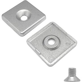4 pcs M8 Hole 4040 Series European Standard T-Slot Profile End Cap with M8 Mounting Screws,Aluminum Alloy End Cover Plate Metal Cover for Industrial,Fish Tank Rack, Silver in Kuwait