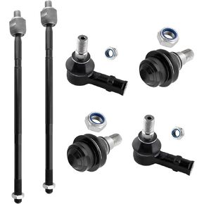 6Pcs Front Inner Outer Tie Rods End Link Lower Ball Joints Fit For Dodge Sprinter 2500 3500 2003-2006, For Freightliner Sprinter 2500 3500 2002 2003 2004 2005 2006 Replace# ES3689 EV460 K7455
