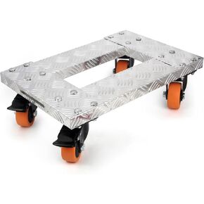 Furniture Dolly- Furniture Movers Dollys with Wheels Heavy Duty Moving Dolly Cart |17''x12'' Aluminum Frame with 3'' TPU Professional Casters with Brake Option