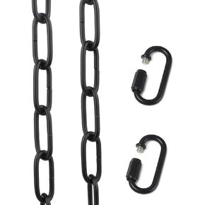 6 feet Black Pendant Light Fixture Chain Permits Installation of Chain-Hung Fixtures On High Ceilings with Maximum Fixture Weight of 50 Pounds