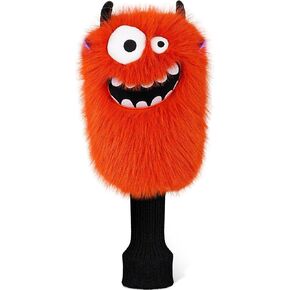 Big Teeth Funny Golf Head Covers,Orange Monster Driver Headcover Funny, Golf Fairwood Head Covers Funny, Hybrid or UT Animal Headcover, Golf Gifts