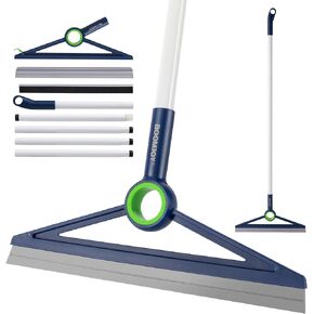 BOOMJOY Multifunction Magic Broom, Rubber Broom, Squeegee Broom for Floor, Silicone Broom for Pet Hair, Sweeping Water, Dust, Cleaning Window, Glass