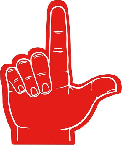 Giant Foam L Finger 18 Inch- Pistol Foam Hand for All Occasions - Cheerleading for Sports - Exciting Vibrant Colors use as Celebration Pom Poms- Great for Athletics Local Sport Events Prank Loser Finger in Saudi Arabia