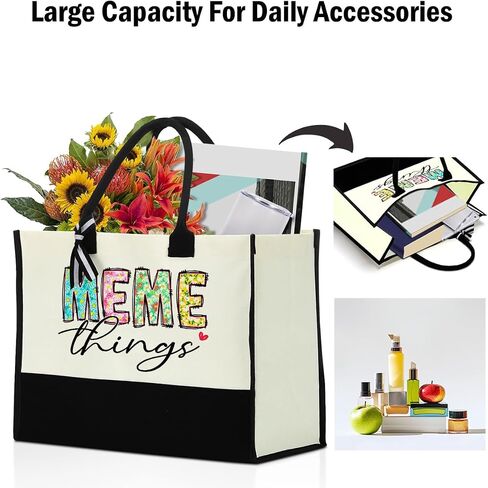 Grandma Christmas Birthday Gifts Mother Gifts Tote Bag for Women Grandmother Classic Canvas Shopping Grocery Bag in Kuwait