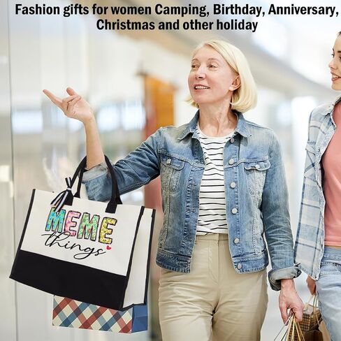 Grandma Christmas Birthday Gifts Mother Gifts Tote Bag for Women Grandmother Classic Canvas Shopping Grocery Bag in Kuwait