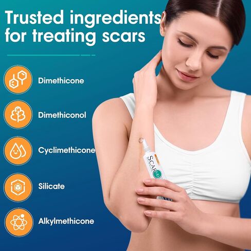 Scar Gel Scar Cream, Keloid Bump Removal, Advance Scar Gel for Surgical Scars,Body,Leg, Burns,C-Section, Stretch Marks, Reduces Discomfort, 0.21oz in Saudi Arabia