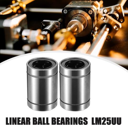 ACROPIX LM25UU 25mm IDx40mm ODx59mm Length Linear Ball Bearings Silver Tone - Pack of 2 in Saudi Arabia