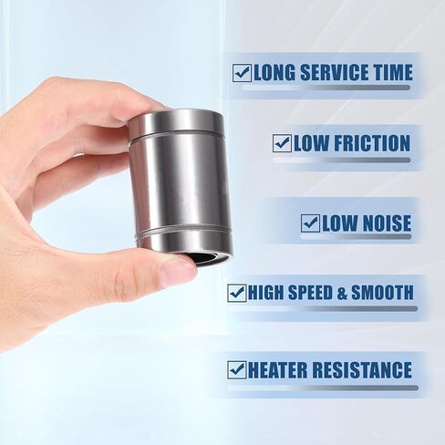 ACROPIX LM25UU 25mm IDx40mm ODx59mm Length Linear Ball Bearings Silver Tone - Pack of 2 in Saudi Arabia