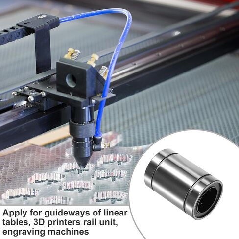 ACROPIX LM25UU 25mm IDx40mm ODx59mm Length Linear Ball Bearings Silver Tone - Pack of 2 in Saudi Arabia