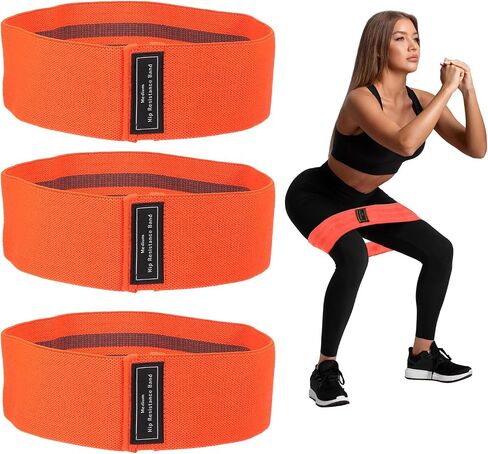 PATIKIL Booty Resistance Bands for Working Out Non-Slip Workout Fabric Resistance Loops Elastic for Women Men Hip Leg Gym in Kuwait
