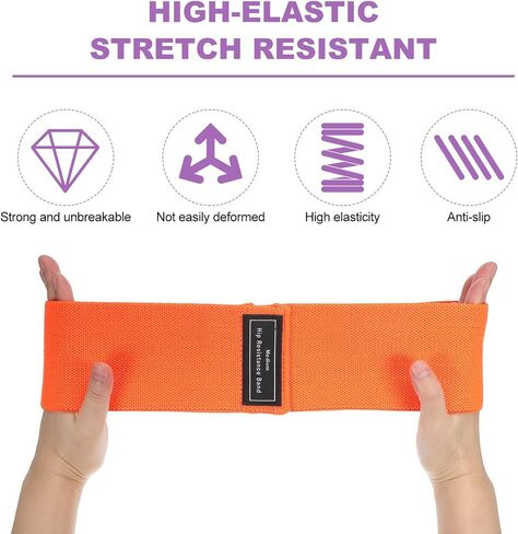PATIKIL Booty Resistance Bands for Working Out Non-Slip Workout Fabric Resistance Loops Elastic for Women Men Hip Leg Gym in Kuwait
