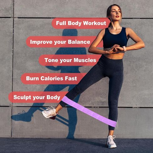 PATIKIL Booty Resistance Bands for Working Out Non-Slip Workout Fabric Resistance Loops Elastic for Women Men Hip Leg Gym in Kuwait