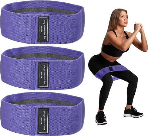 PATIKIL Booty Resistance Bands for Working Out Non-Slip Workout Fabric Resistance Loops Elastic for Women Men Hip Leg Gym in Kuwait