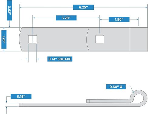 National Hardware N131-060 294BC Hinge Strap in Zinc plated,6 Inch in Kuwait