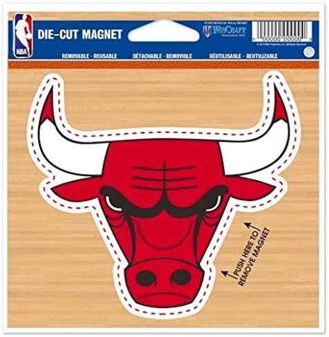 مغناطيس مقطوع بالقالب من NBA Chicago Bulls مقاس 4.5 × 6 بوصة in Saudi Arabia