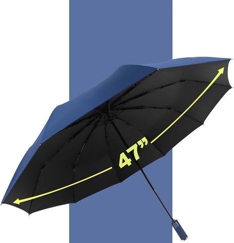 Golf Umbrella 54 Inch Sun Protection Folding Automatic Open Oversize Windproof Waterproof Stick Umbrellas for Men Women in Kuwait