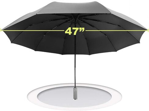 Golf Umbrella 54 Inch Sun Protection Folding Automatic Open Oversize Windproof Waterproof Stick Umbrellas for Men Women in Kuwait