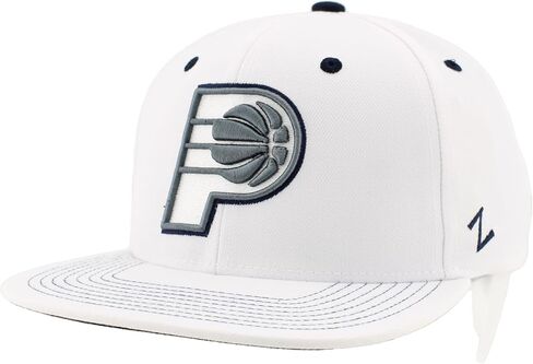 ZHATS NBA Officially Licensed Adjustable Snapback Hat Flat Bill Z11 Pop White in Saudi Arabia