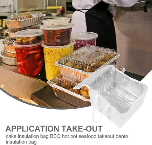 Hemoton Insulated Shopping Tote Insulated Food Bag Food Storage Bag Hot and Cold Thermal Insulated Food Carrier Large Capacity Warming Bag for Travel Picnic Hiking Outdoor Cake Packing Bag in Kuwait