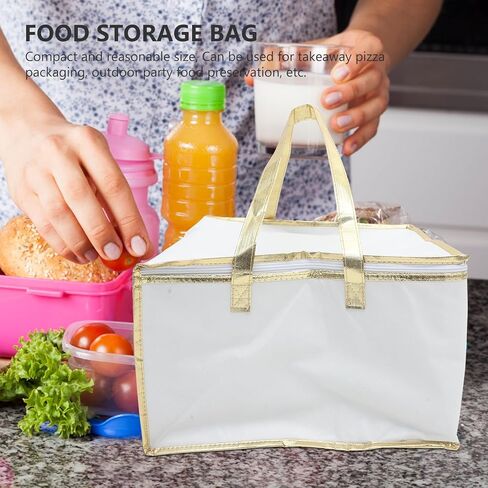 Hemoton Insulated Shopping Tote Insulated Food Bag Food Storage Bag Hot and Cold Thermal Insulated Food Carrier Large Capacity Warming Bag for Travel Picnic Hiking Outdoor Cake Packing Bag in Kuwait