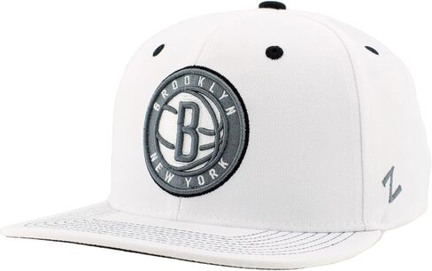 ZHATS NBA Officially Licensed Adjustable Snapback Hat Flat Bill Z11 Pop White in Saudi Arabia