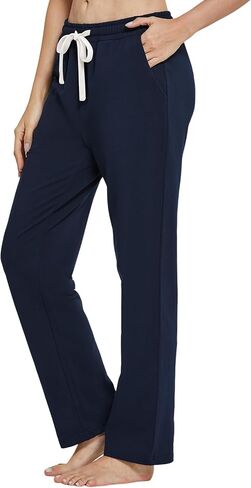 Yoga Pants Women Wide Leg with Pockets Stretch Lounging Casual Sweatpants 28.5" in Saudi Arabia