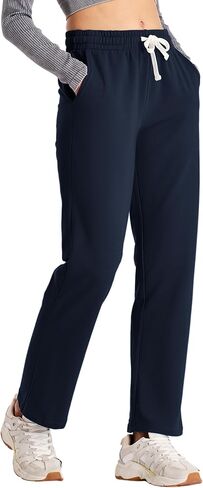 Yoga Pants Women Wide Leg with Pockets Stretch Lounging Casual Sweatpants 28.5" in Saudi Arabia