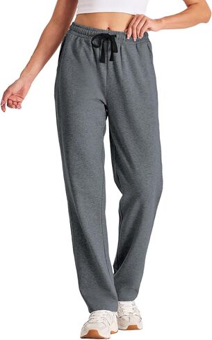 Yoga Pants Women Wide Leg with Pockets Stretch Lounging Casual Sweatpants 28.5" in Saudi Arabia