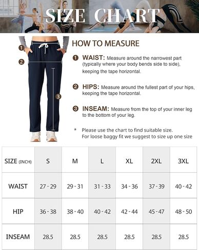 Yoga Pants Women Wide Leg with Pockets Stretch Lounging Casual Sweatpants 28.5" in Saudi Arabia